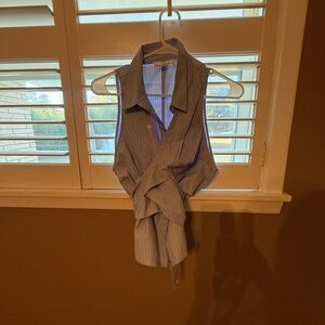 REVOLVE Navy and White Striped Sleeveless Top